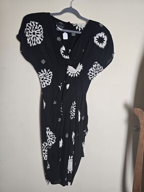 Vintage Phoebe Womens Dress Black With Celestial Wimsigoth Graphics 80s Size 6